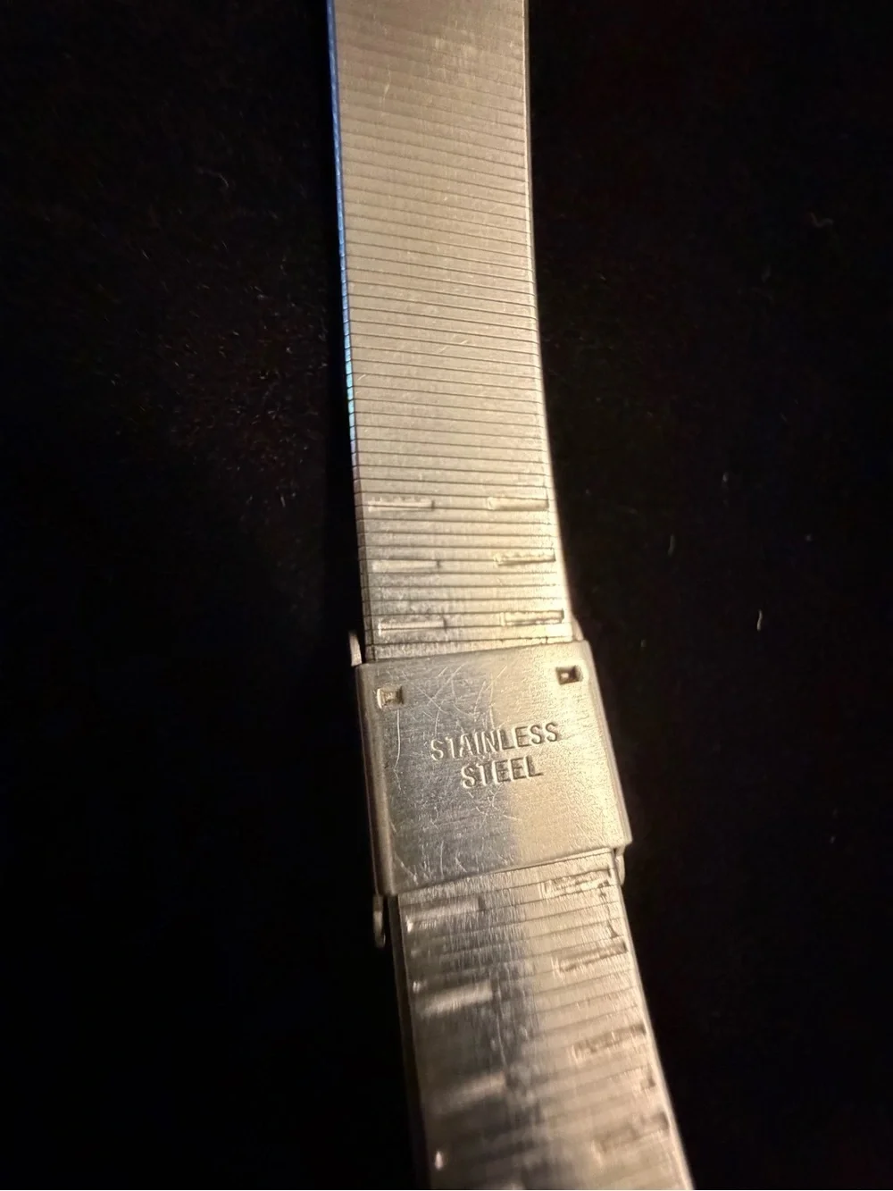 Silver-Tone Quartz Dress Watch - Black Dial